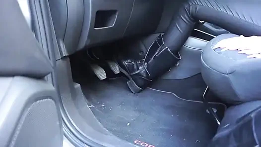 Femdom chick wants to punish him outdoor