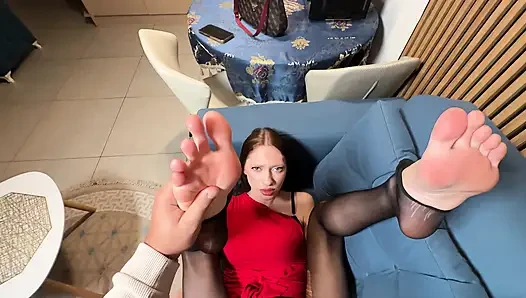 I offered my stepmother to try a new fetish, she agreed, fucked her and finished beautifully