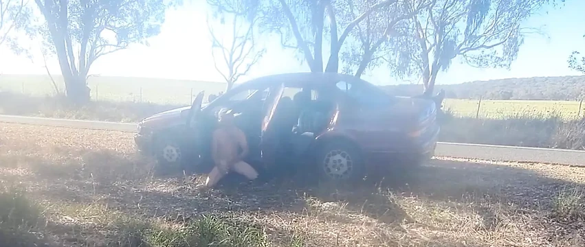Masturbating outside while cars drive past