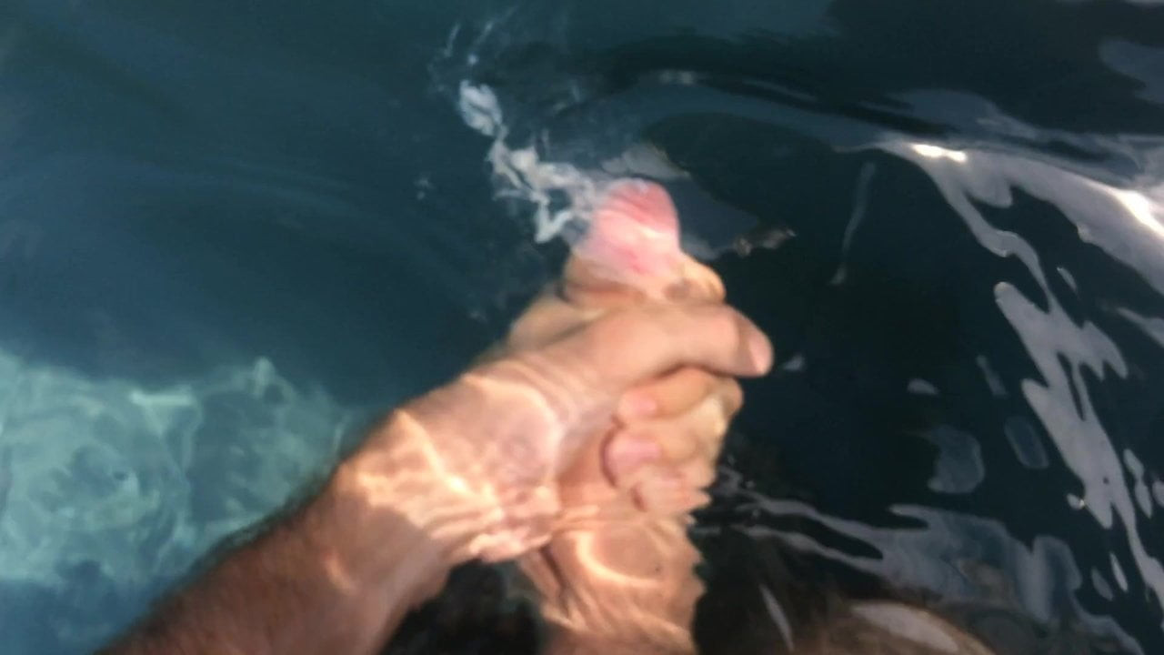 gay boy jerking in the pool