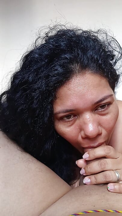 Pretty Wife Sucking Deep Throat