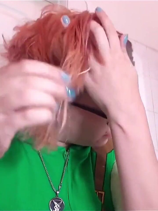 Damp Hair Brush and Straighten