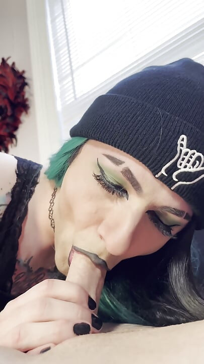 POV Goth Sissy Sucking