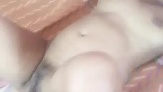 I called my beautiful sexy MILF to my room, laid her down on the bed and inserted my penis into her pussy.