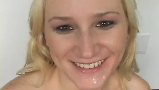 Double dose of cock for the horny blonde