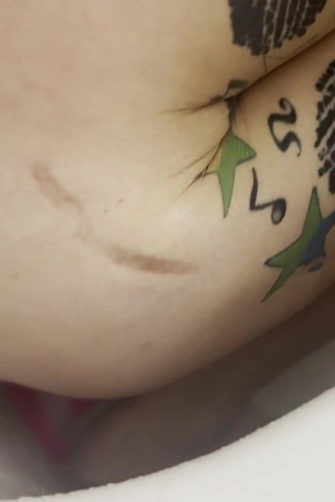 Shower Fun with 2 Big Dildos Fucking My Smooth Hole