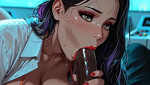 Atkins heaven - atari cazibesi: muhteşem orta yaşlı seksi kadın oyun odasında büyük siyah yarağı emiyor