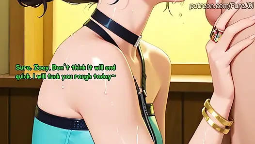 You were desperately trying to fill idol Zoey with your semen (Sex JOI)