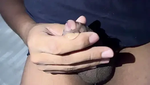 I masturbate while she watches me