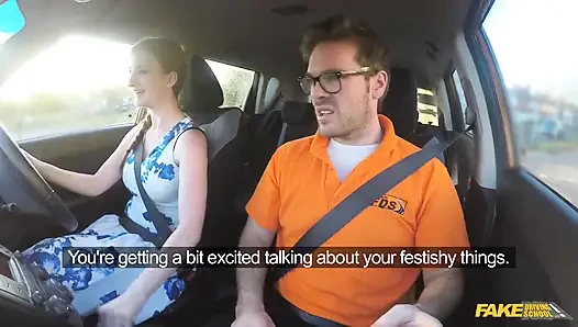 Fake Driving School - Hot Redheads Dirty Secret: Outdoor Blowjobs and Big Tits Worship