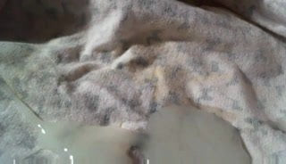 huge cumshot on panties (slow motion)