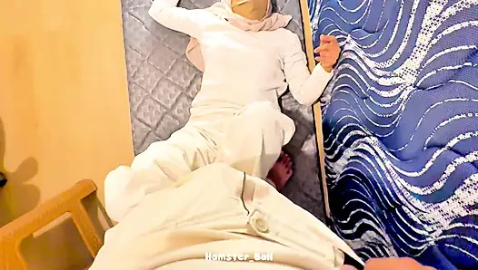 No Bra, No Panties, Just Hijab and Cock