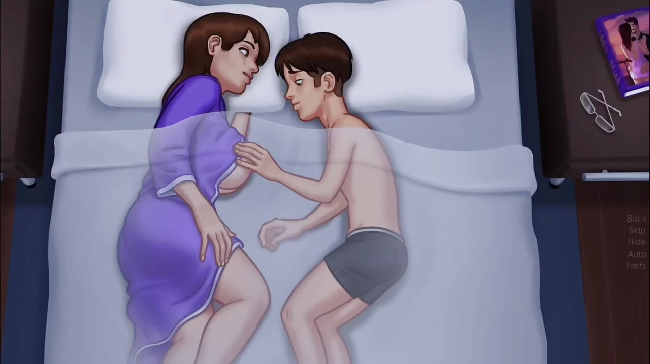 Anon suce les seins de Debbie, suce et baise sa chatte - gameplay Summertime Saga