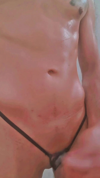 Spectacular moment from "sexy sissy twink with oiled sexy body nipple suckers and cock ring jerking perfect cock"