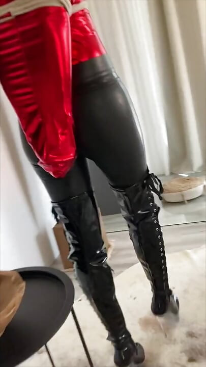 Dressed in latex walking part 1