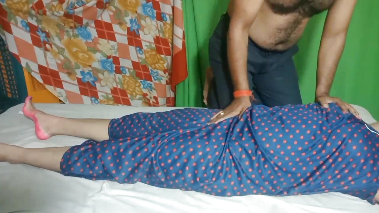 Indian Hot Boudi Waiting For Her New Customer On Bed.