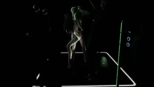 3D super sexy asiatisches schätzchen wurde in orgie gefickt