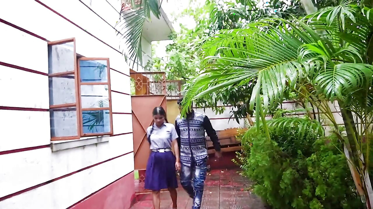 A Tution Teacher & Step Brother Fucked His Sexy Student, Hardcore Threesome Sex