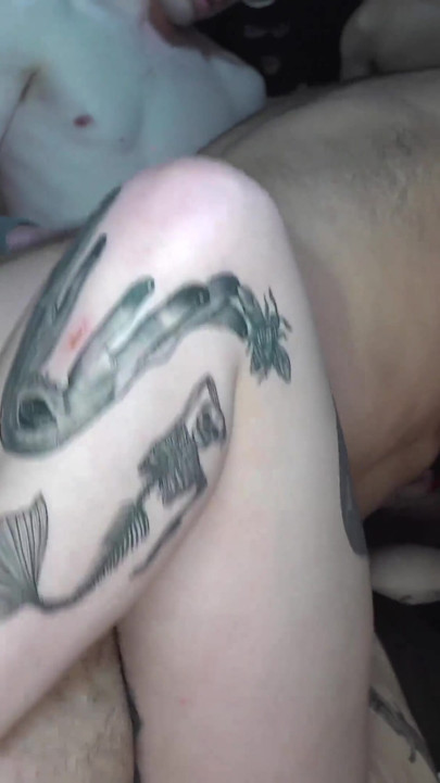 Chubby Slut From the UK Fucking with a Group of Hard Cocks