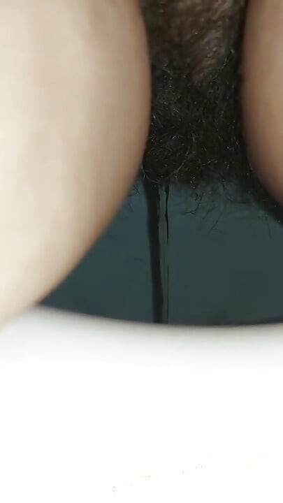Woman Pissing in the Toilet, Golden Shower, Hairy Pussy Pee