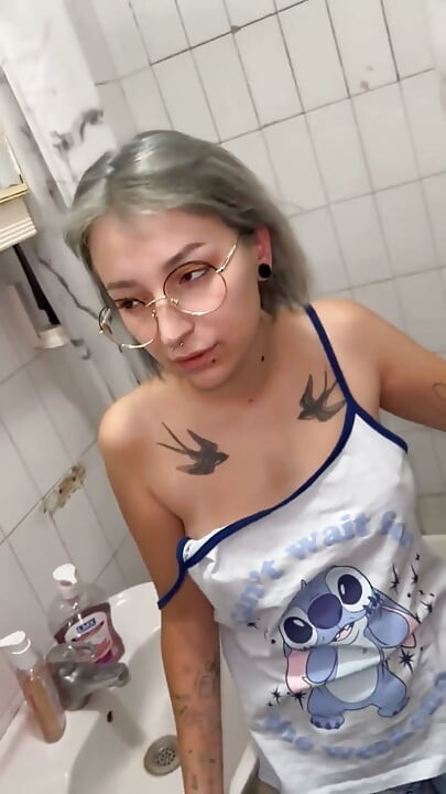 Washing Hair with New Mask Shower After Long Day