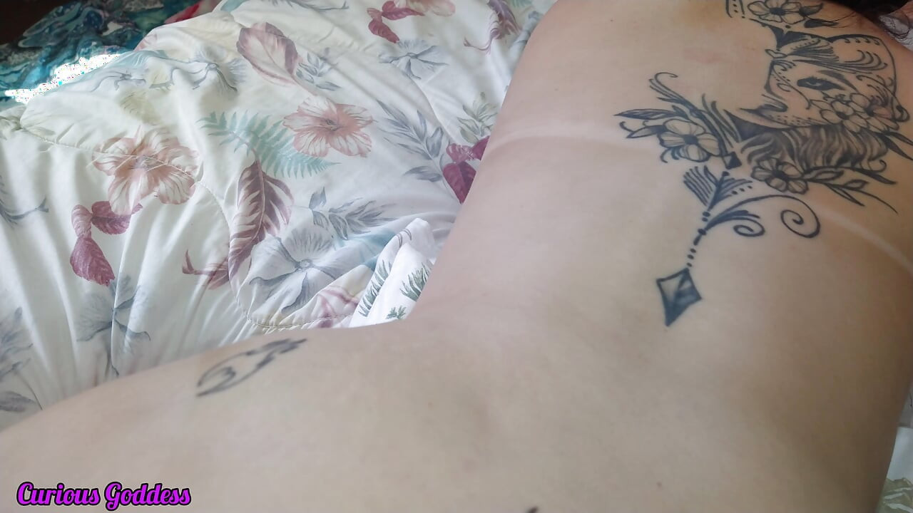 Curious Goddess - Hot brunette showing off her big ass to her husband