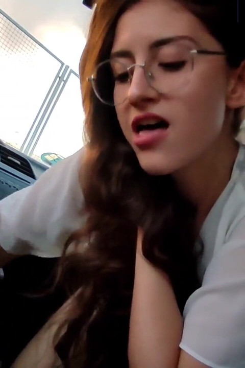 Public Car Blowjob Cum in Mouth Swallow Teen