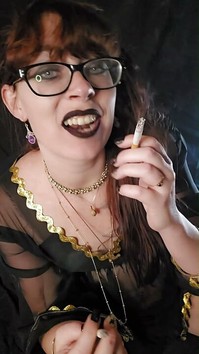 Smoking Witch Loves Cigarettes