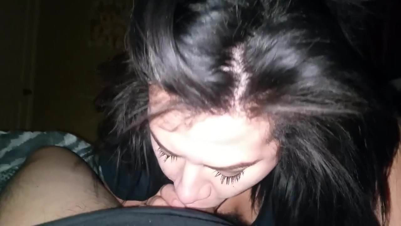 Sucking his hard cock