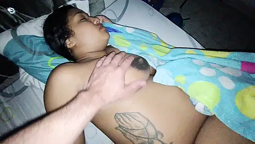 Stepdaughter Moans Because a Cock Is Inside Her Ass While She Is Resting in Her Room.