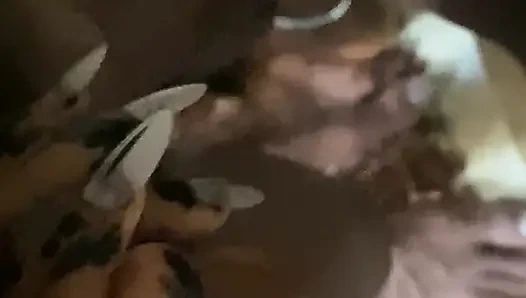 DSL Pink Lips Black 18 ur old Teen gives sloppy Head  To Hard BBC  Facefuck ebony  close up