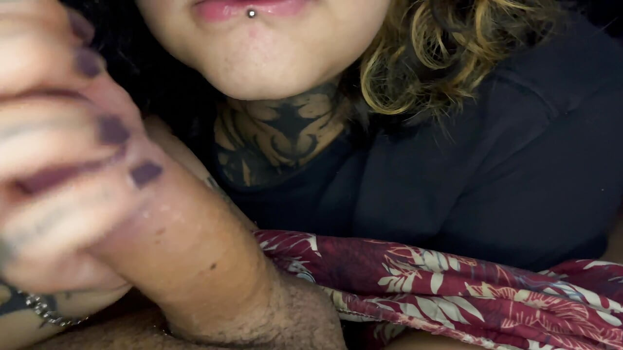 I give my stepbrother a delicious blowjob until he cums in my mouth