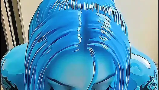 NEON DREAMS - WATER SLUT MONSTER IS HUNGRY FOR CUM!
