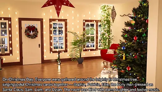 Bir evli kadın ve üvey anne Noel günü hikayesini gerçek sikiyor