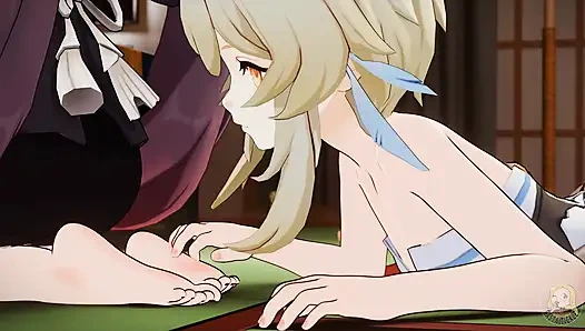 Lumine and Hutao tickling challenge