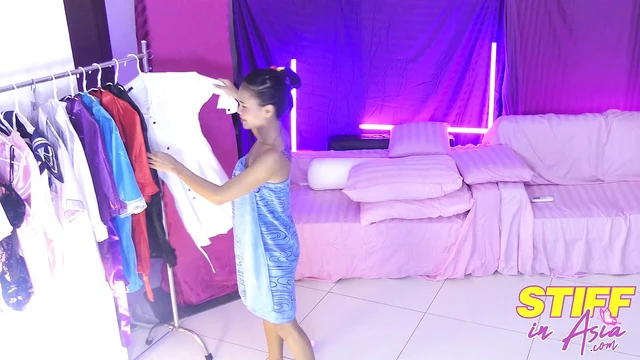 Stiff in Asia - Playing at Home with A Sexy Thai Brunette