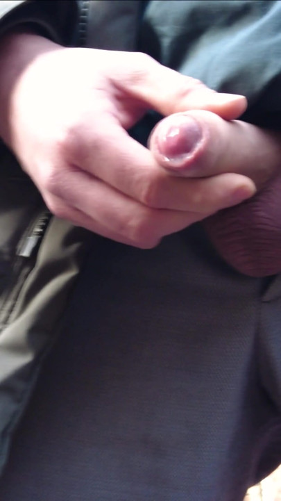 Outdoor walk with cumming on a bench | Clip 1