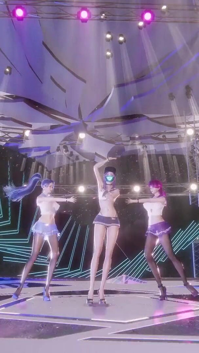 MMD SECRET NUMBER - WHO DIS Ahri Akali Seraphine Kaisa Evelynn Sexy Kpop Dance League of Legends Hentai Uncensored 4K 60FPS | Clip 1