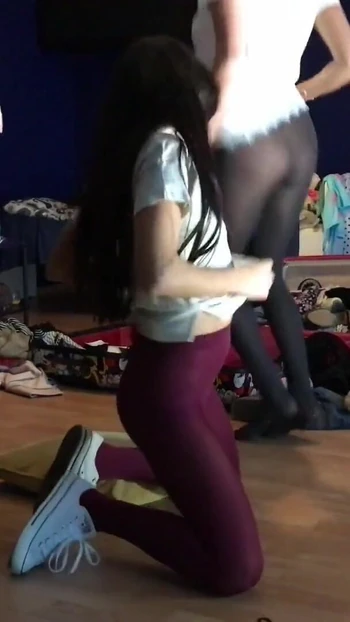 Thrilling moment from "Hot Petite Tight Pussy Sexy Girls do a Try on Haul for Sexy Lingerie and Thongs but It Turns into a"