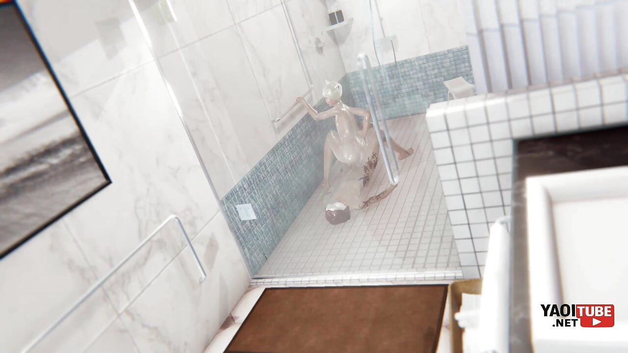 Yaoi - Sexy Catboy Femboy Fucked by His Stepbrother