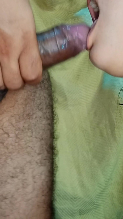 penetrating my stepsister's delicious little mouth until I filled her throat with my hot milk | Clip 1