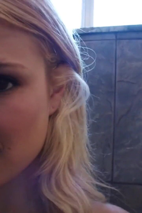 Amazingly Beautiful Cute and Innocent Big Boobs Blonde gives a sexy Handjob and Blowjob for an Orgasm and Cum