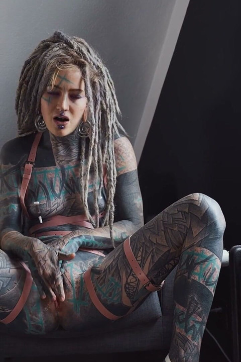 Big Squirt From Tattoo Girl in High Heels - Hard Anal Strech - ATM, Big Dildos, Gape, Prolapse Play