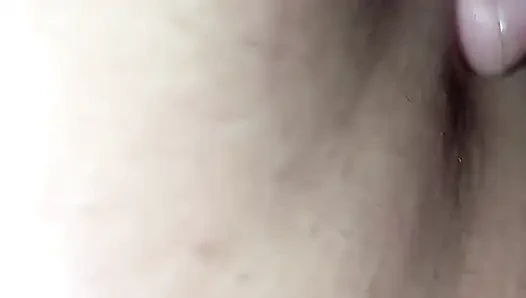 Lovely asian wife moaning while under arm licking