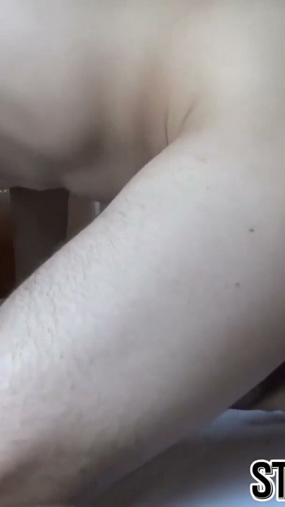 Adorable twink blowing massive dick before bareback banging | Clip 2