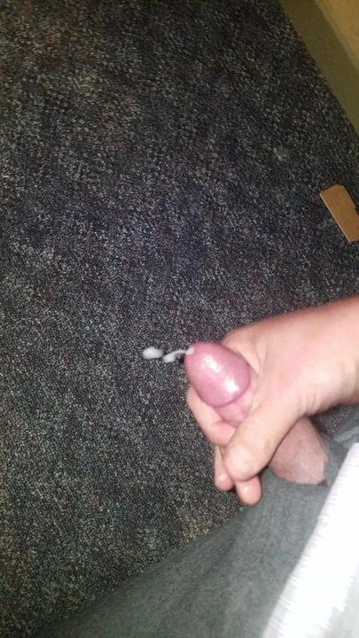 Stroking out Cum in Storage at Work