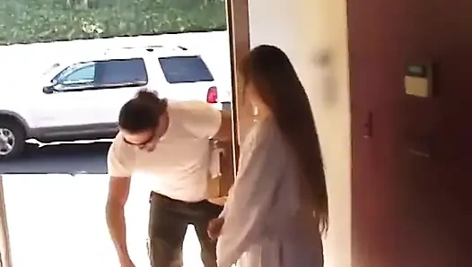 Thick blonde with a delicious fat ass gets fucked from the back