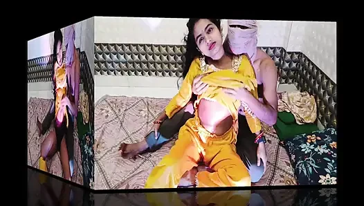 Echte Desi-ehefrau cowgirl & leidenschaftlicher sex in traditionellen outfits