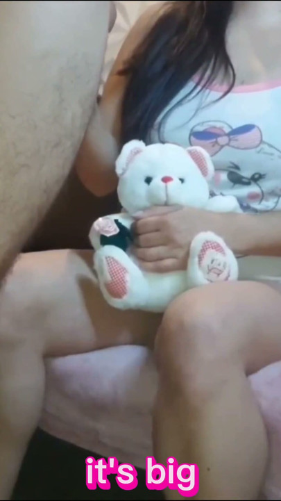I managed to penetrate the stepdaughter mini pussy hard breasts! | Clip 1