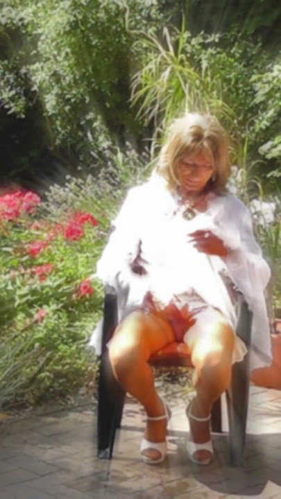 Wanking In A Very Sheer Gown And Nylon Stockings | Clip 3